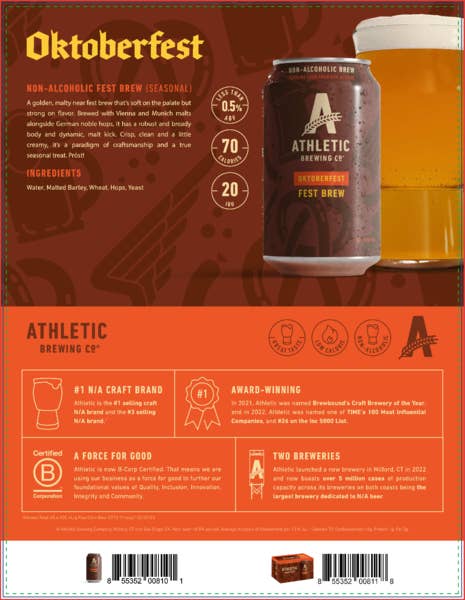 Athletic Brewing - Oktoberfest (Non-Alcoholic)