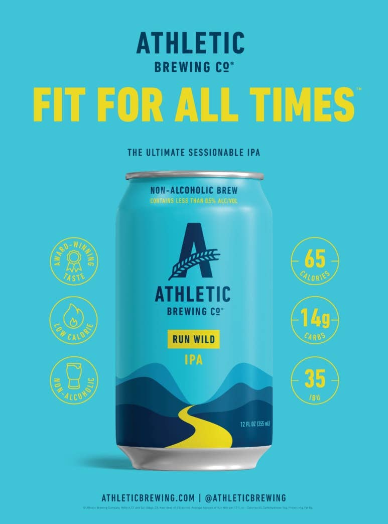 Athletic Brewing - Run Wild IPA (Non-Alcoholic)