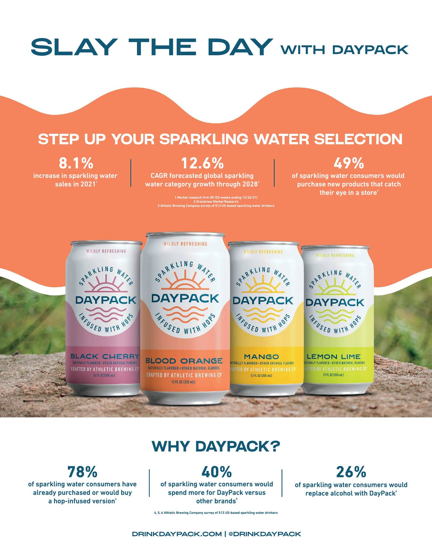DayPack Sparkling Water - Black Cherry 24 Can Case